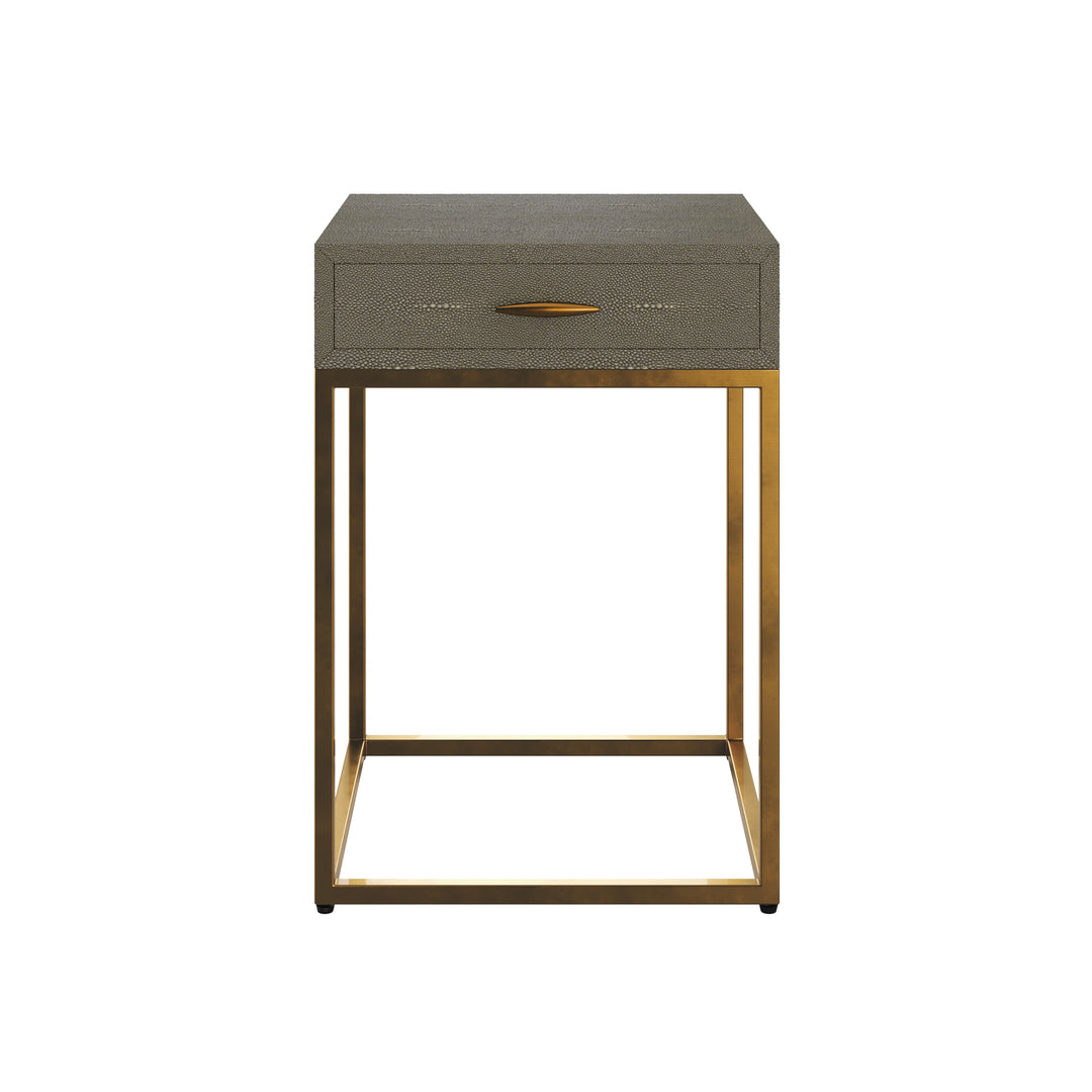 Hampton Bedside Table - Grey Shagreen