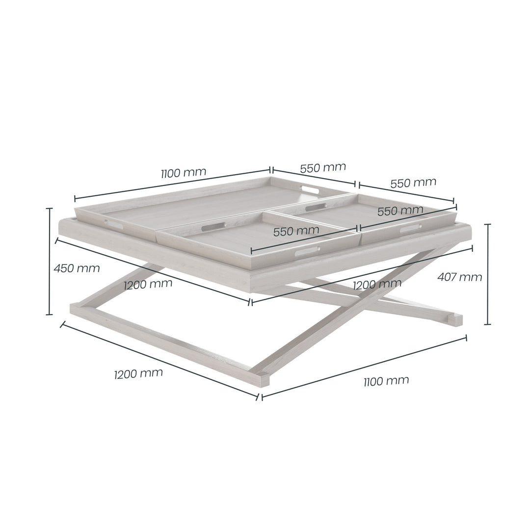 Bentley Coffee Table - Grey Aged Oak