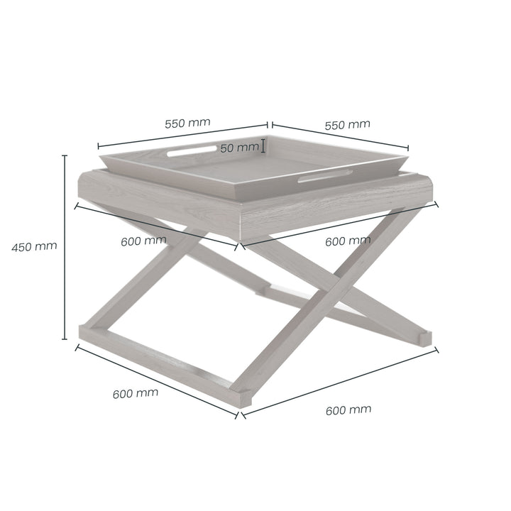 Bentley End Table - Grey Aged Oak