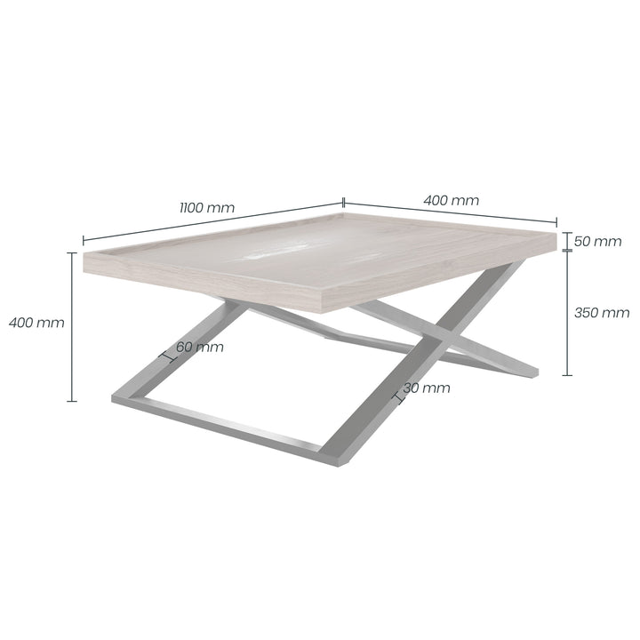 Pershore Coffee Table - Grey Aged Oak