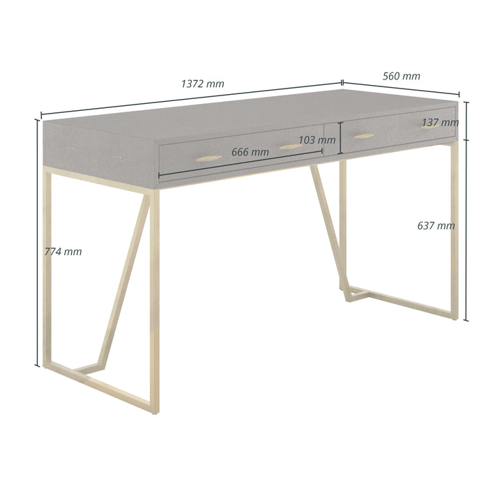 Hampton Desk - Brown Shagreen