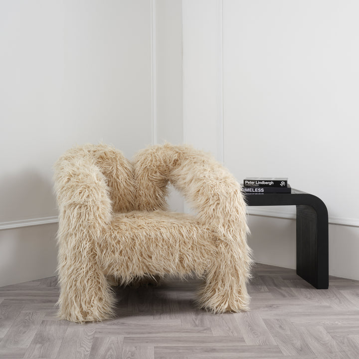 Oslo Ivory Faux Fur Accent Chair