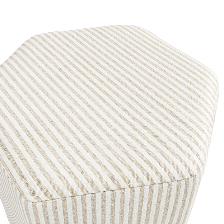 Belford Beige Striped Stool