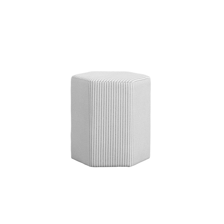 Belford Grey Striped Stool