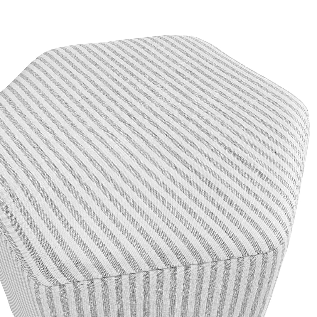 Belford Grey Striped Stool