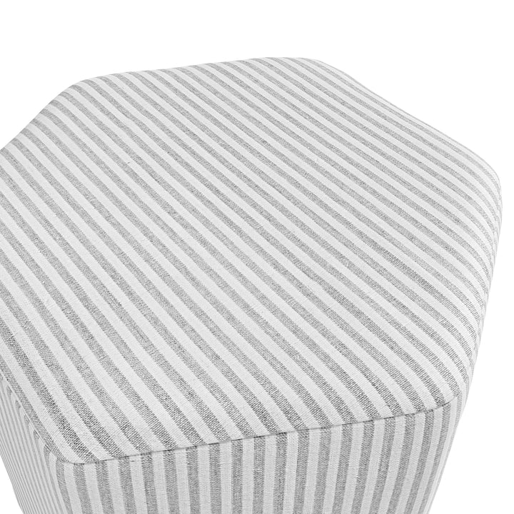 Belford Grey Striped Stool