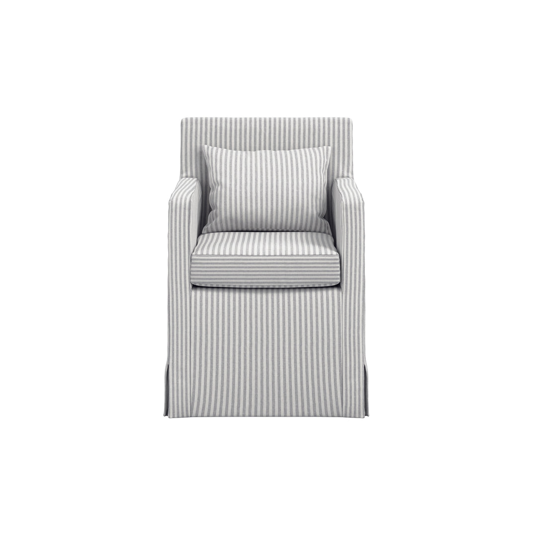 Belford Grey Striped Chair