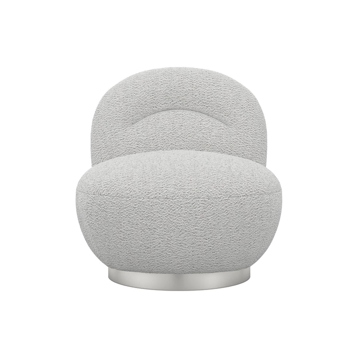 Valence Grey Boucle Swivel Chair