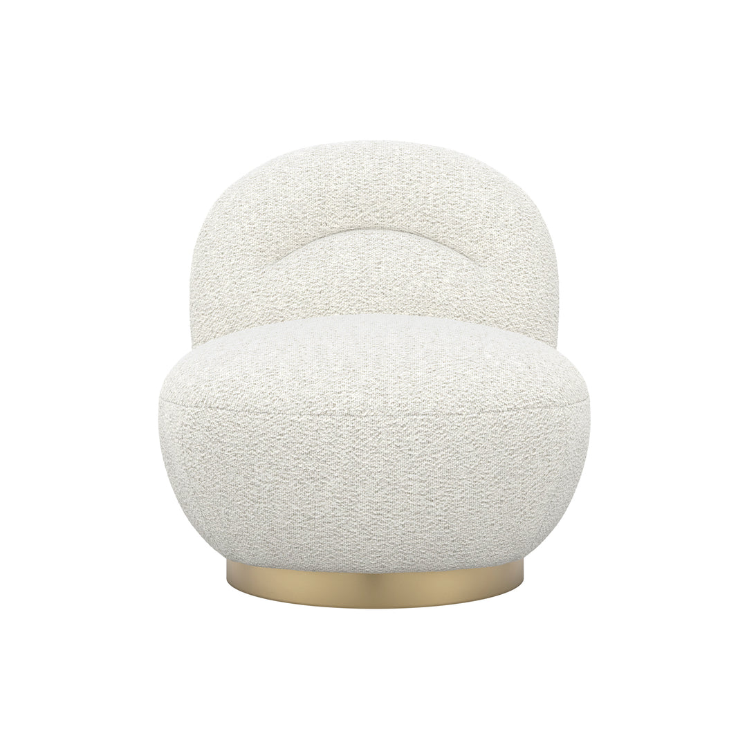 Valence Ivory Boucle Swivel Chair