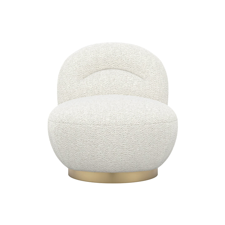 Valence Ivory Boucle Swivel Chair