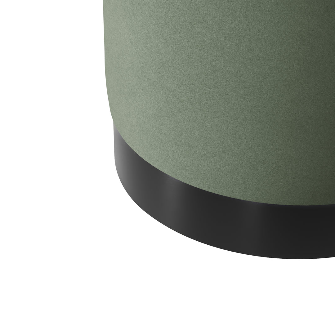 Sete Small Sage Velvet Pouffe