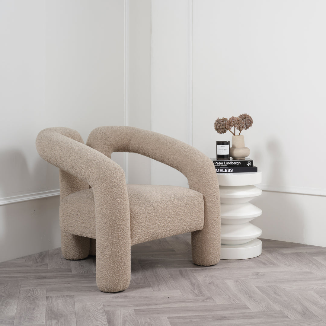 Oslo Buff Boucle Accent Chair