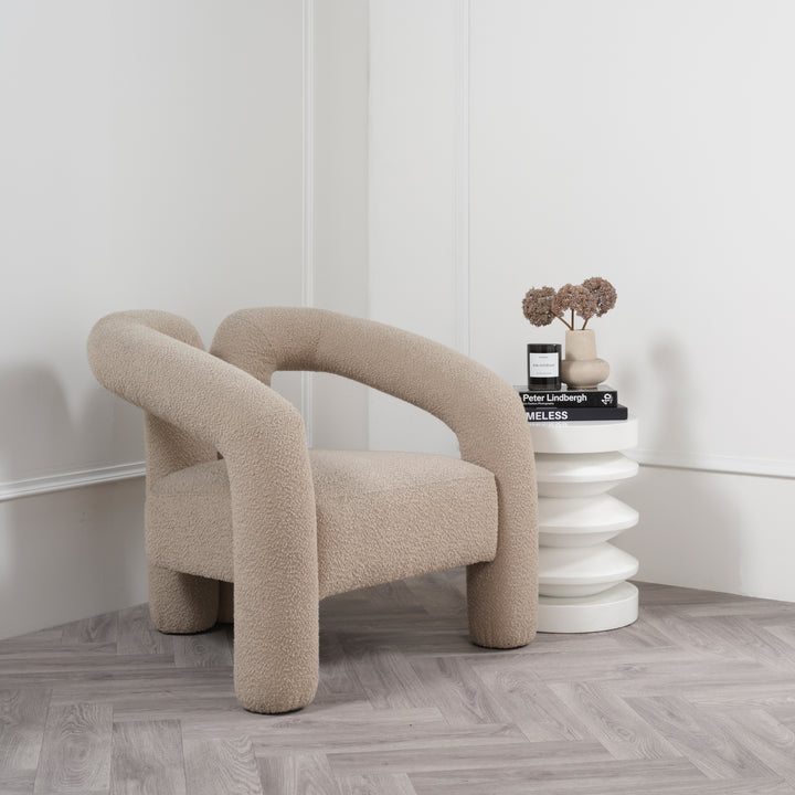 Oslo Buff Boucle Accent Chair