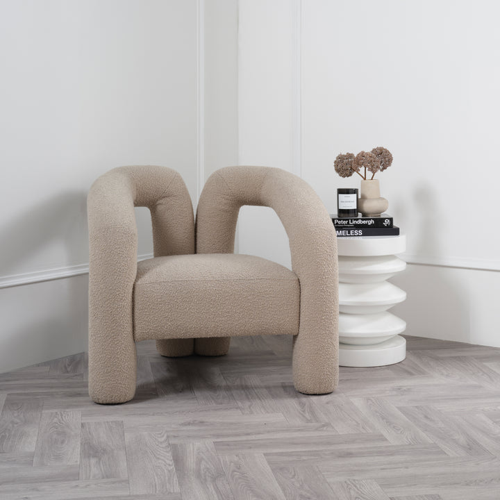 Oslo Buff Boucle Accent Chair