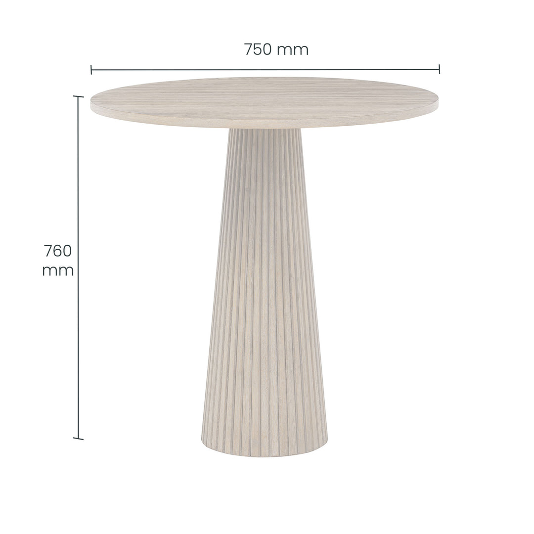 Leckford Ribbed Occasional Table - Aged Oak