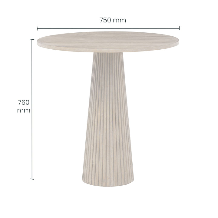 Leckford Ribbed Occasional Table - Aged Oak