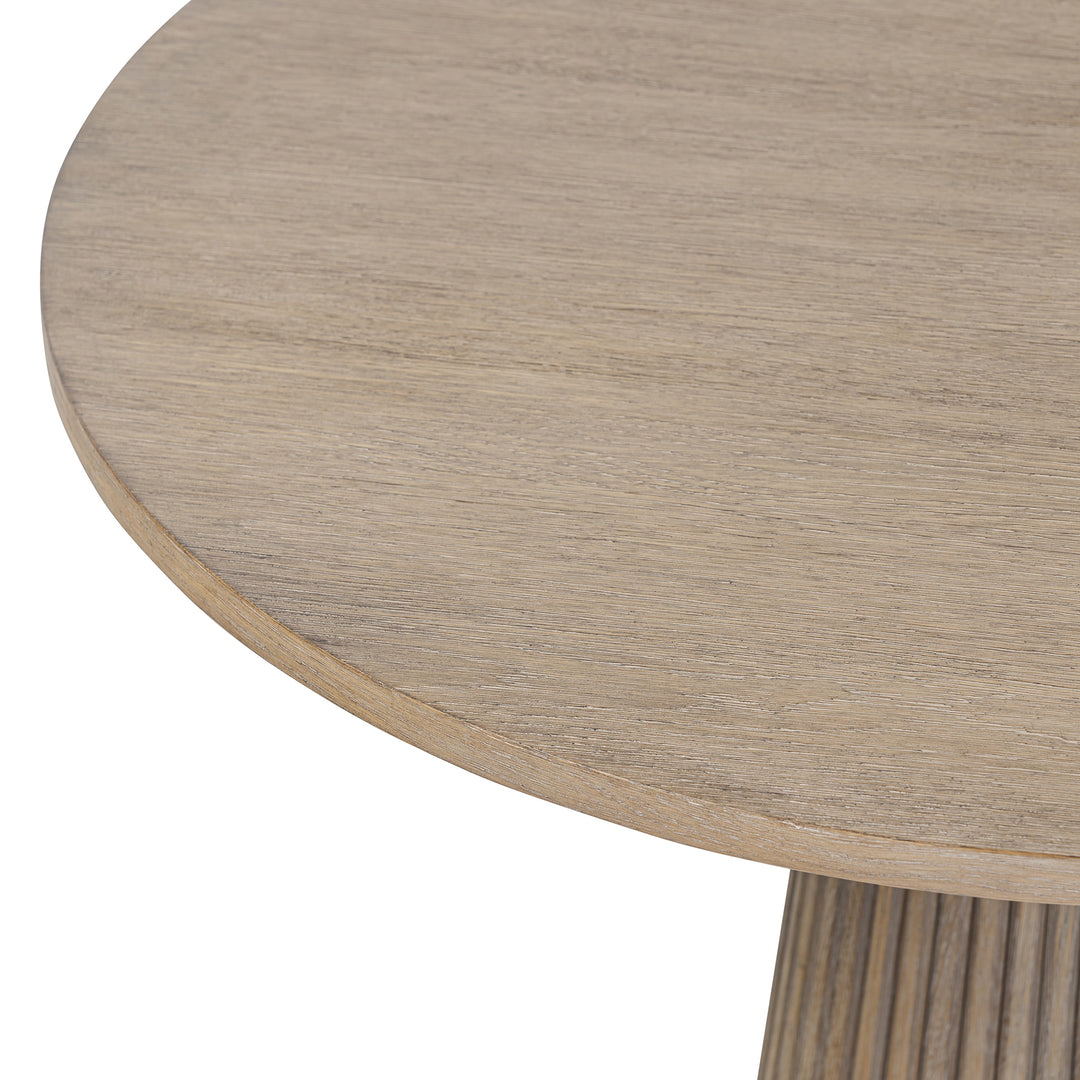 Leckford Ribbed Occasional Table - Aged Oak