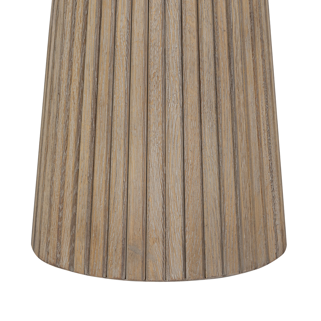 Leckford Ribbed Occasional Table - Aged Oak