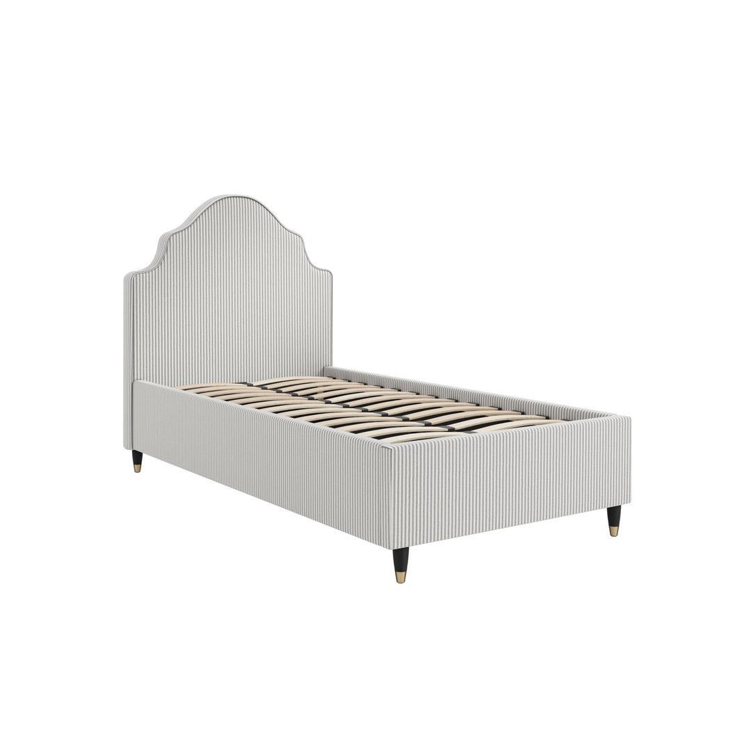 Belford Grey Striped Single Bed