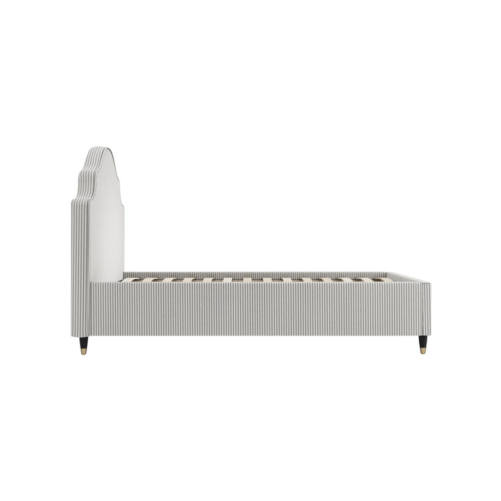 Belford Grey Striped Single Bed