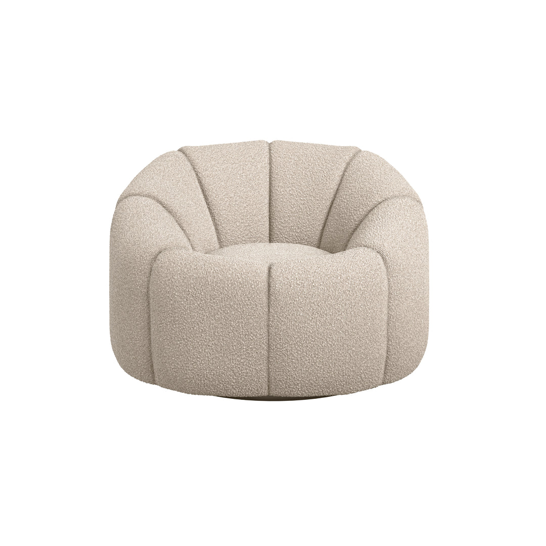 Fos Boucle Buff Swivel Chair