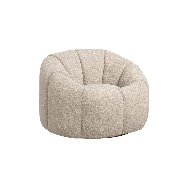 Fos Boucle Buff Swivel Chair