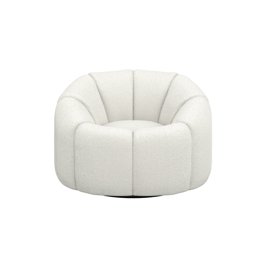 Fos Boucle Ivory Swivel Chair