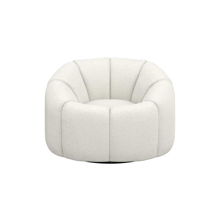 Fos Boucle Ivory Swivel Chair