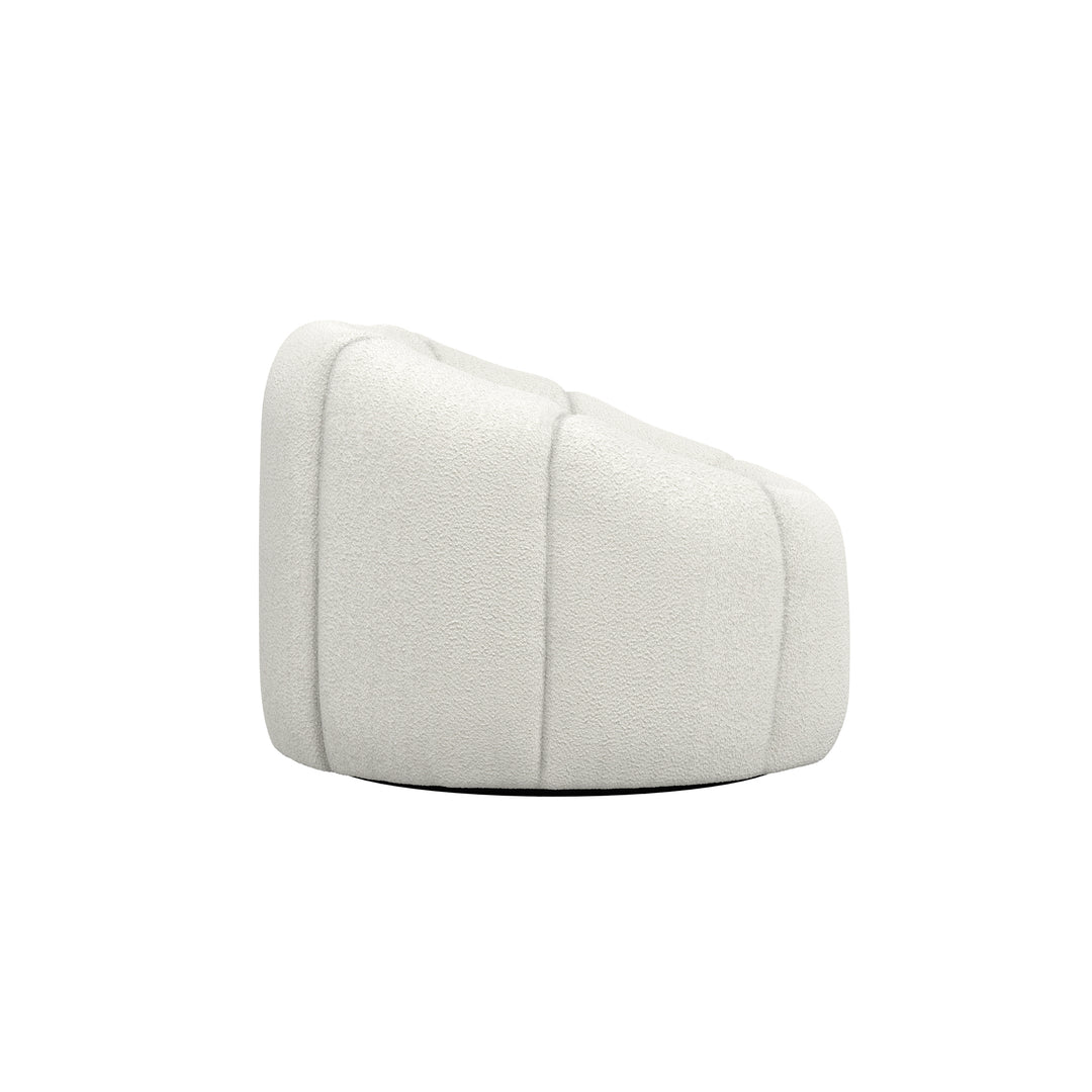 Fos Boucle Ivory Swivel Chair