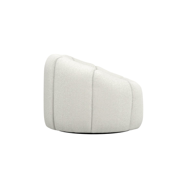 Fos Boucle Ivory Swivel Chair