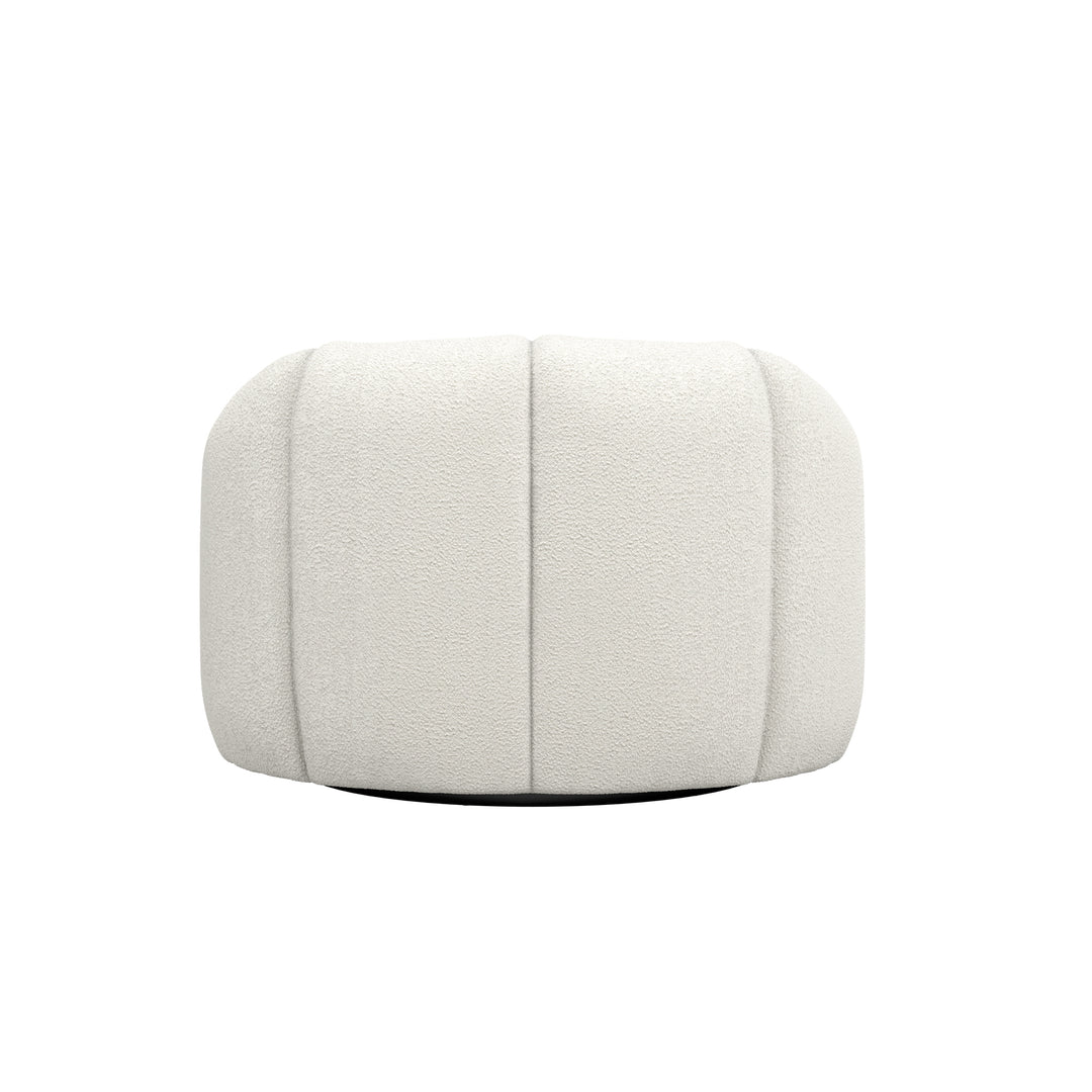 Fos Boucle Ivory Swivel Chair