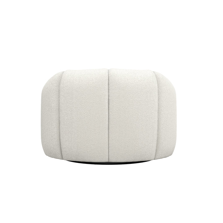 Fos Boucle Ivory Swivel Chair