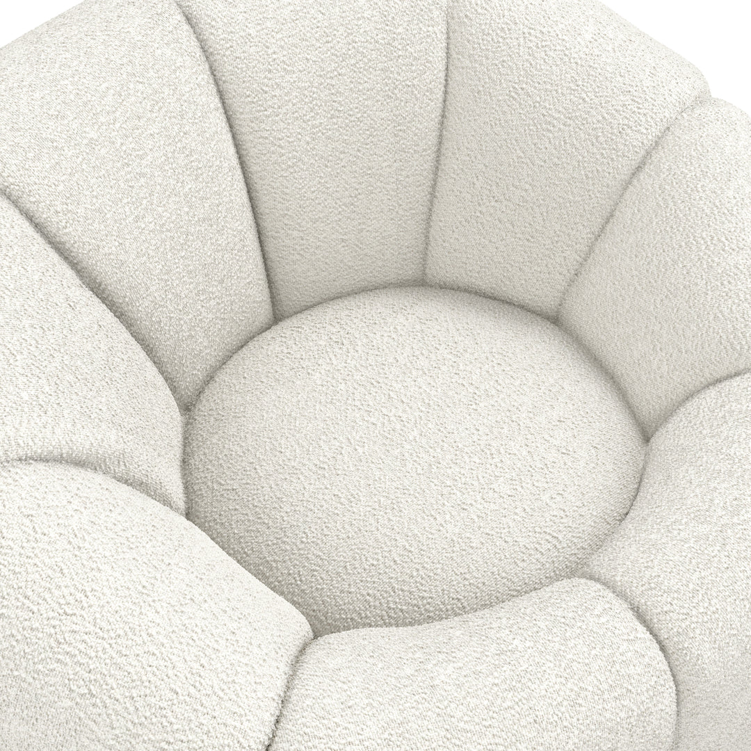 Fos Boucle Ivory Swivel Chair