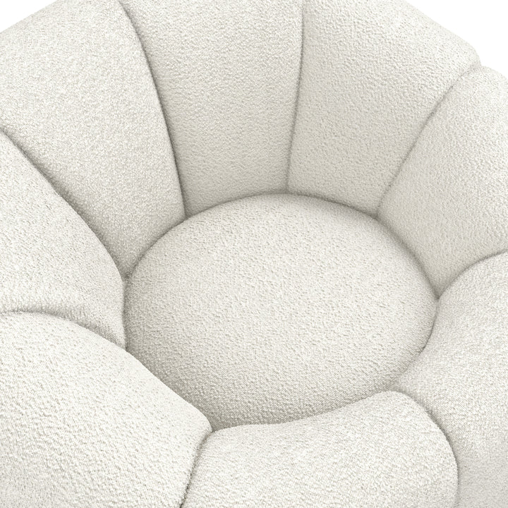 Fos Boucle Ivory Swivel Chair