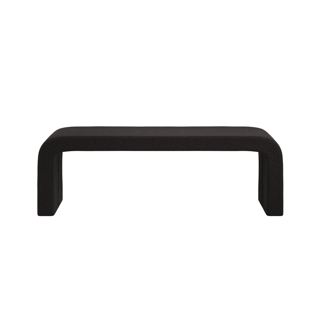 Novi Black Boucle Bench