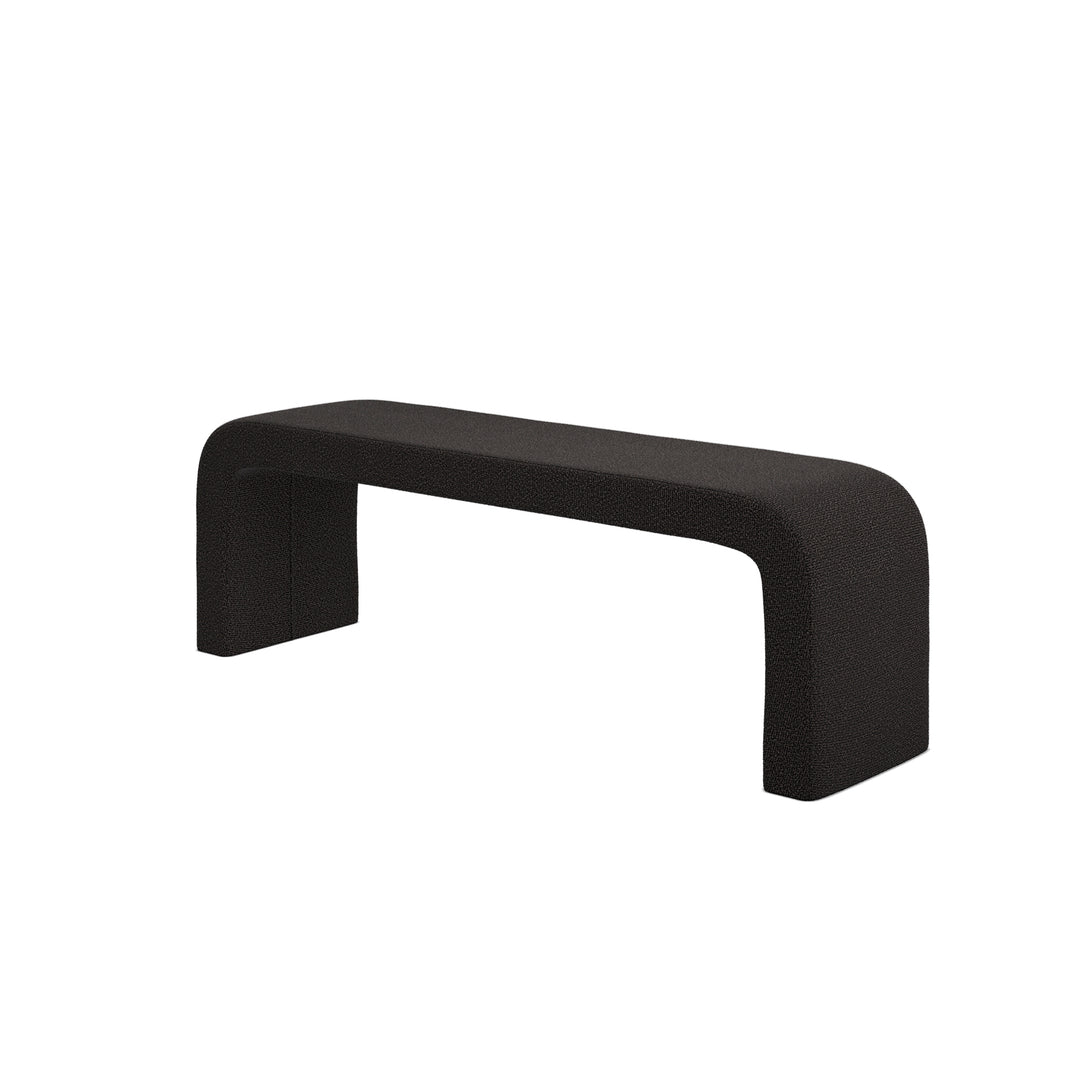 Novi Black Boucle Bench