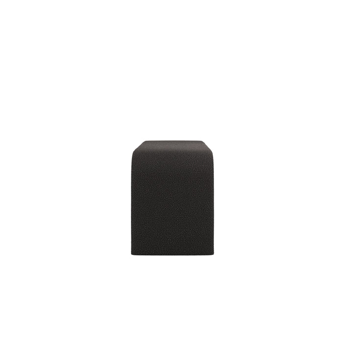 Novi Black Boucle Bench