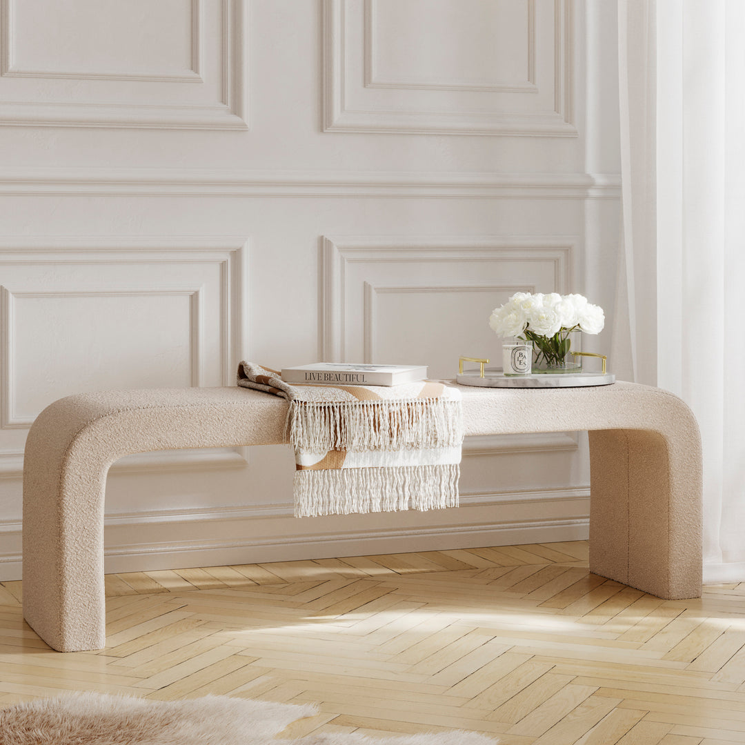 Novi Buff Boucle Bench