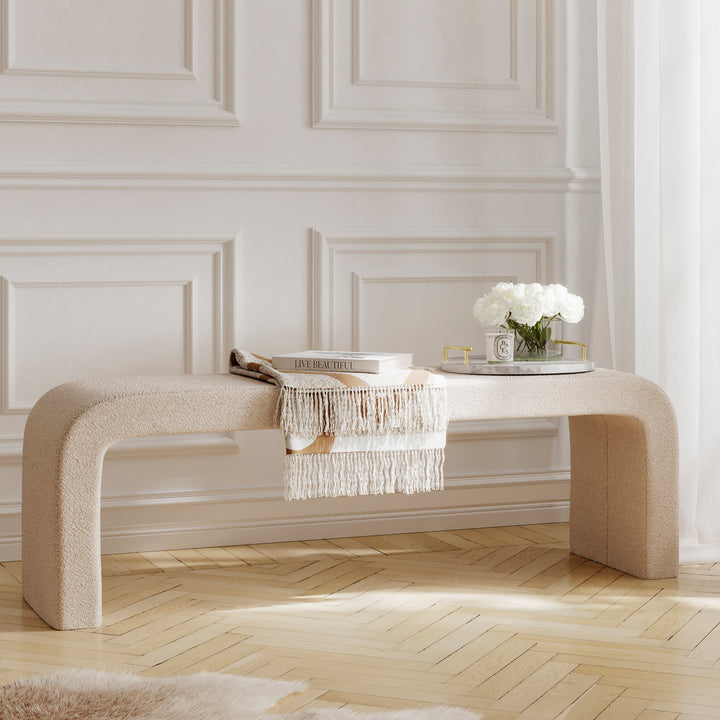 Novi Buff Boucle Bench