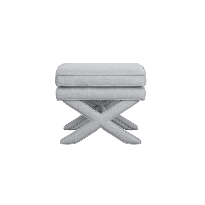 Alva Grey Linen Stool
