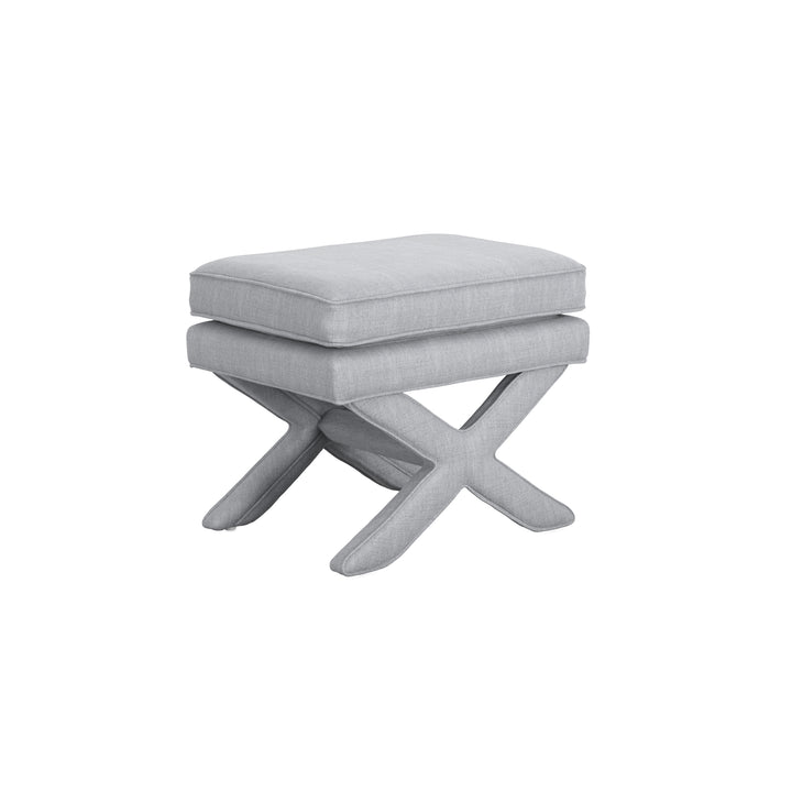Alva Grey Linen Stool