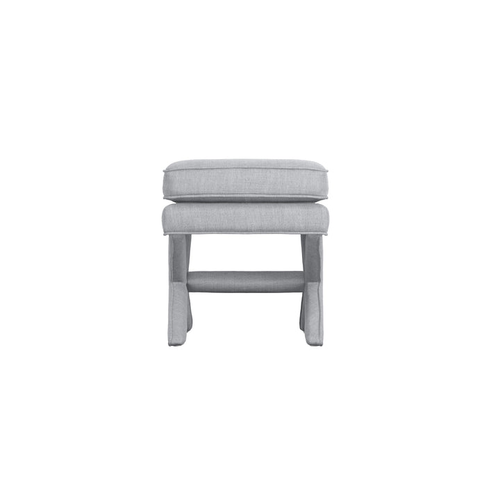 Alva Grey Linen Stool