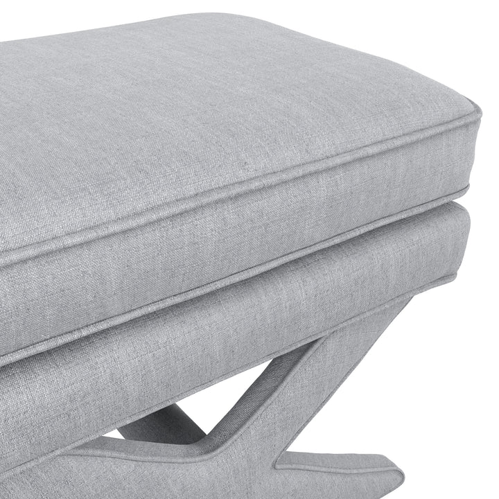 Alva Grey Linen Stool
