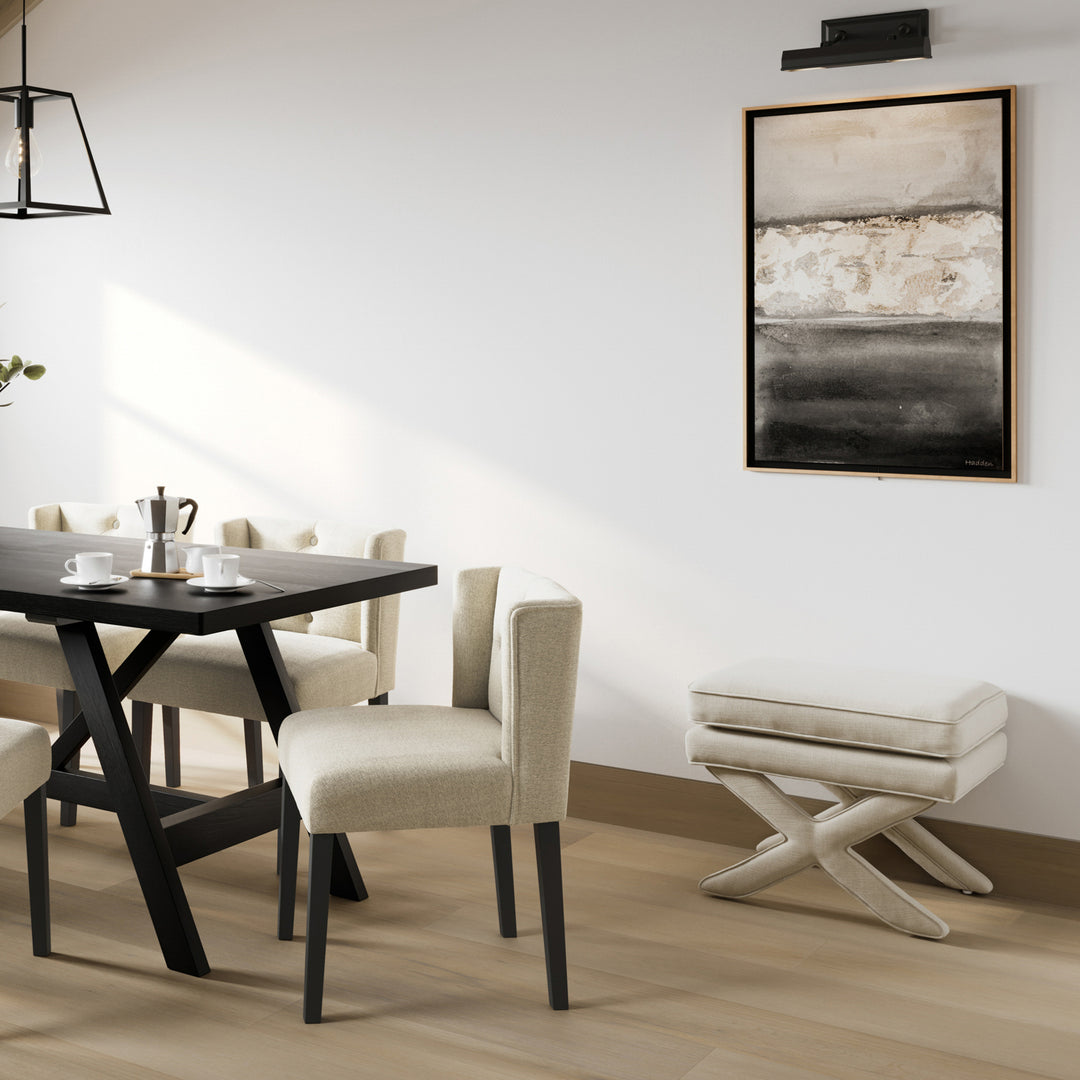 Alva Stone Linen Stool