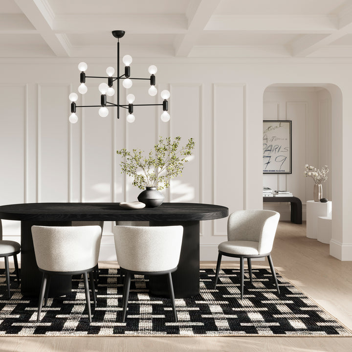 Milau Black Dining Table