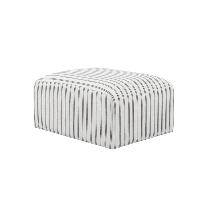 Belford Chalk Stripe Pouffe