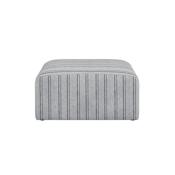 Belford Grey Stripe Pouffe