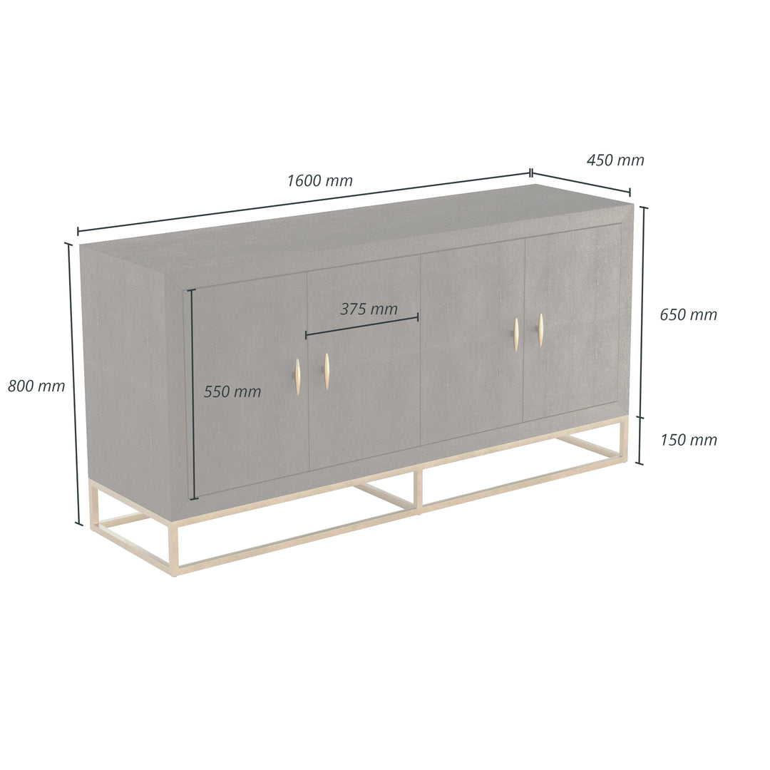 Hampton Sideboard - Brown Shagreen