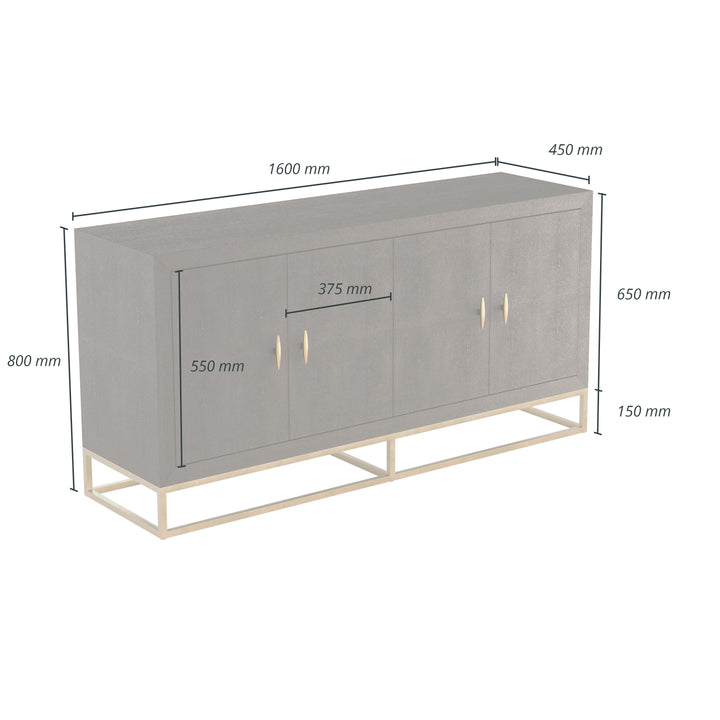 Hampton Sideboard - Brown Shagreen