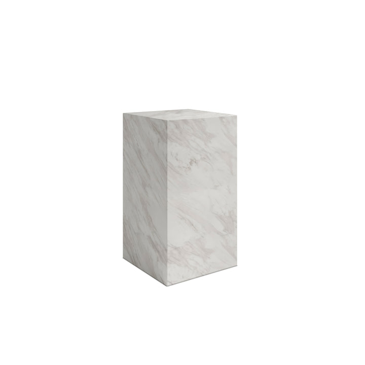 Ivrea White Marble Small Pedestal